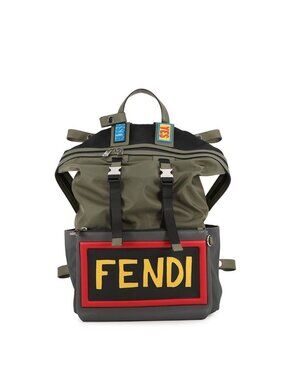 Fendi Backpack Nylon Leather Siu with Chair